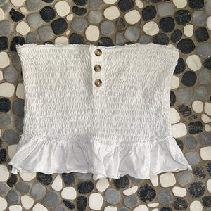 Free People Cropped Strapless Top